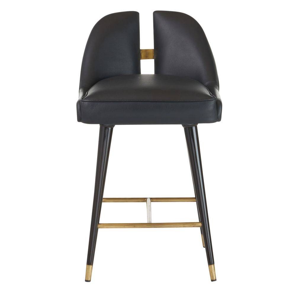 Arteriors - FSI11 - Counter Stool - Crowley - Black/Ebony/Antique Brass