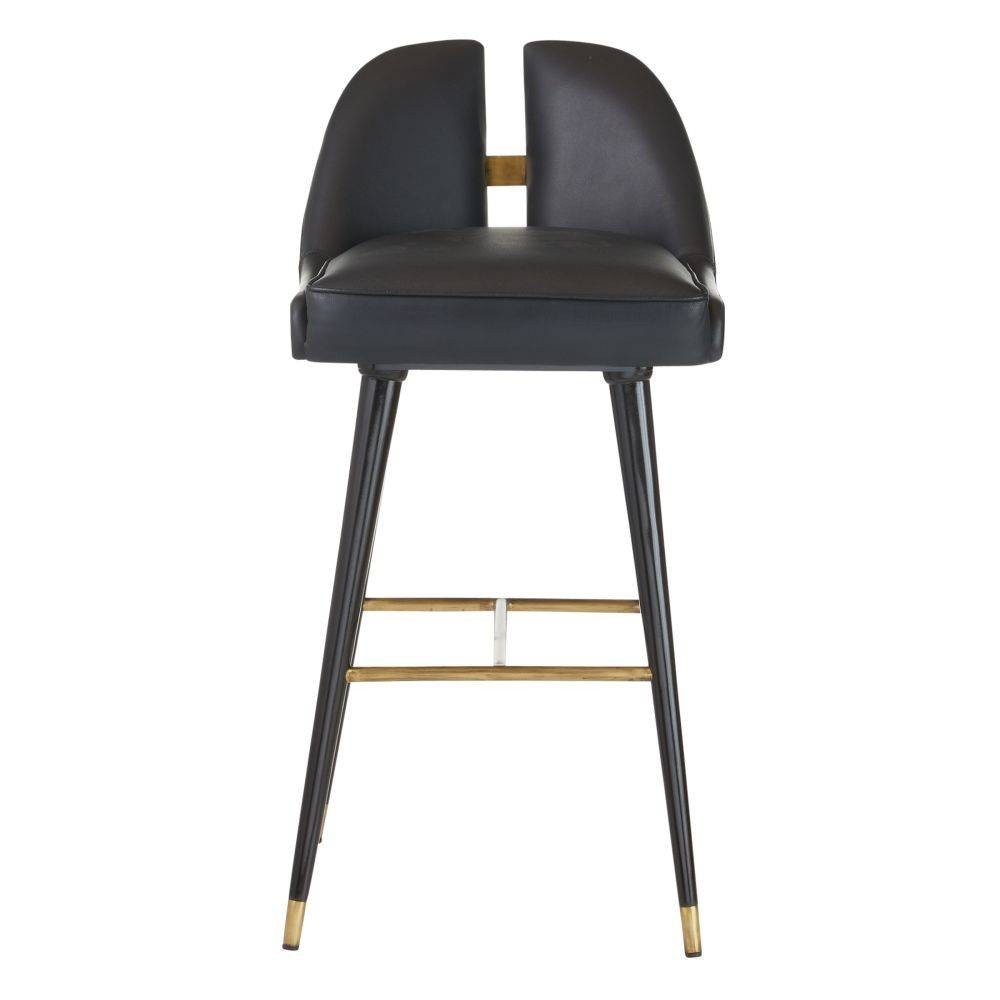 Arteriors - FSI12 - Bar Stool - Crowley - Black/Ebony/Antique Brass
