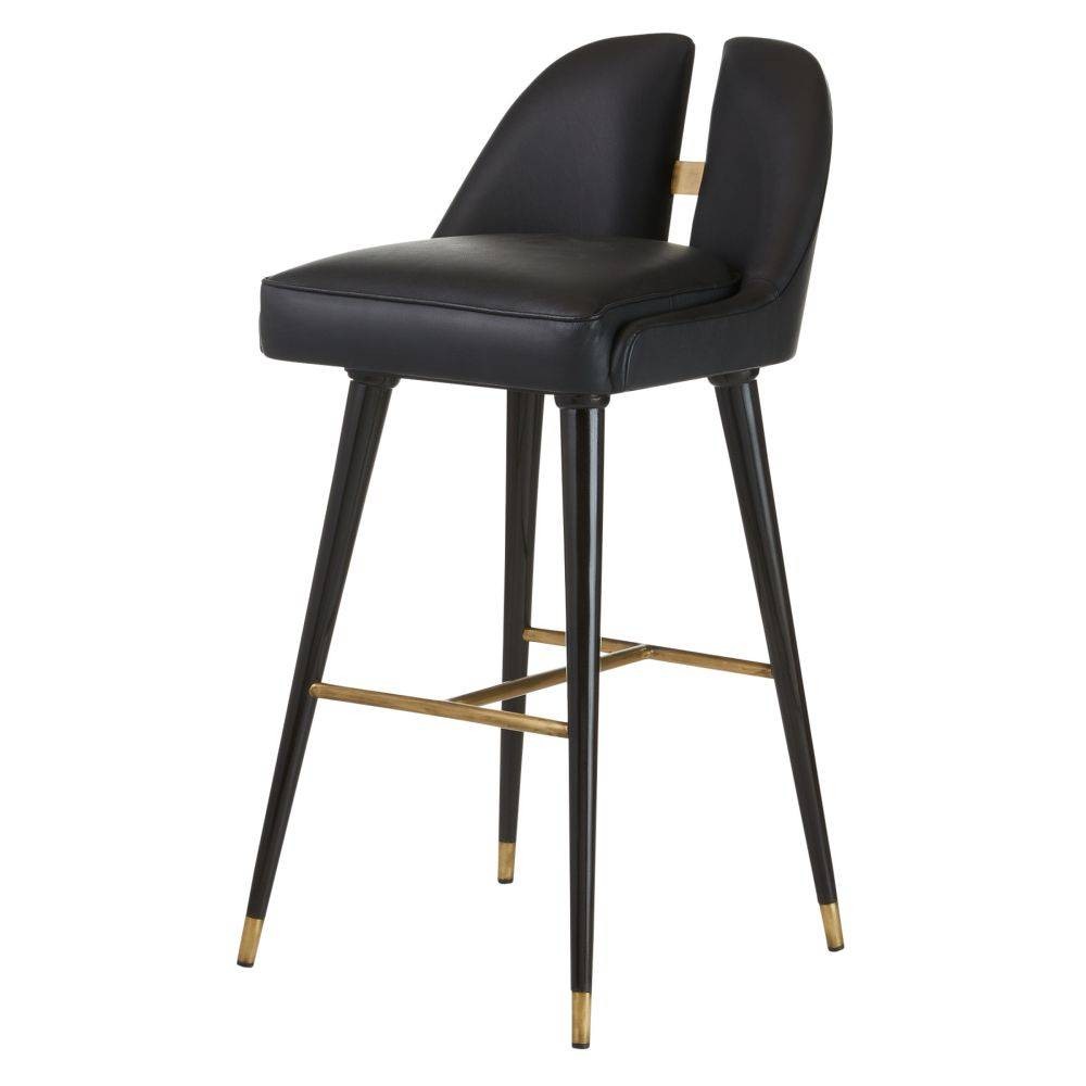 Arteriors - FSI12 - Bar Stool - Crowley - Black/Ebony/Antique Brass
