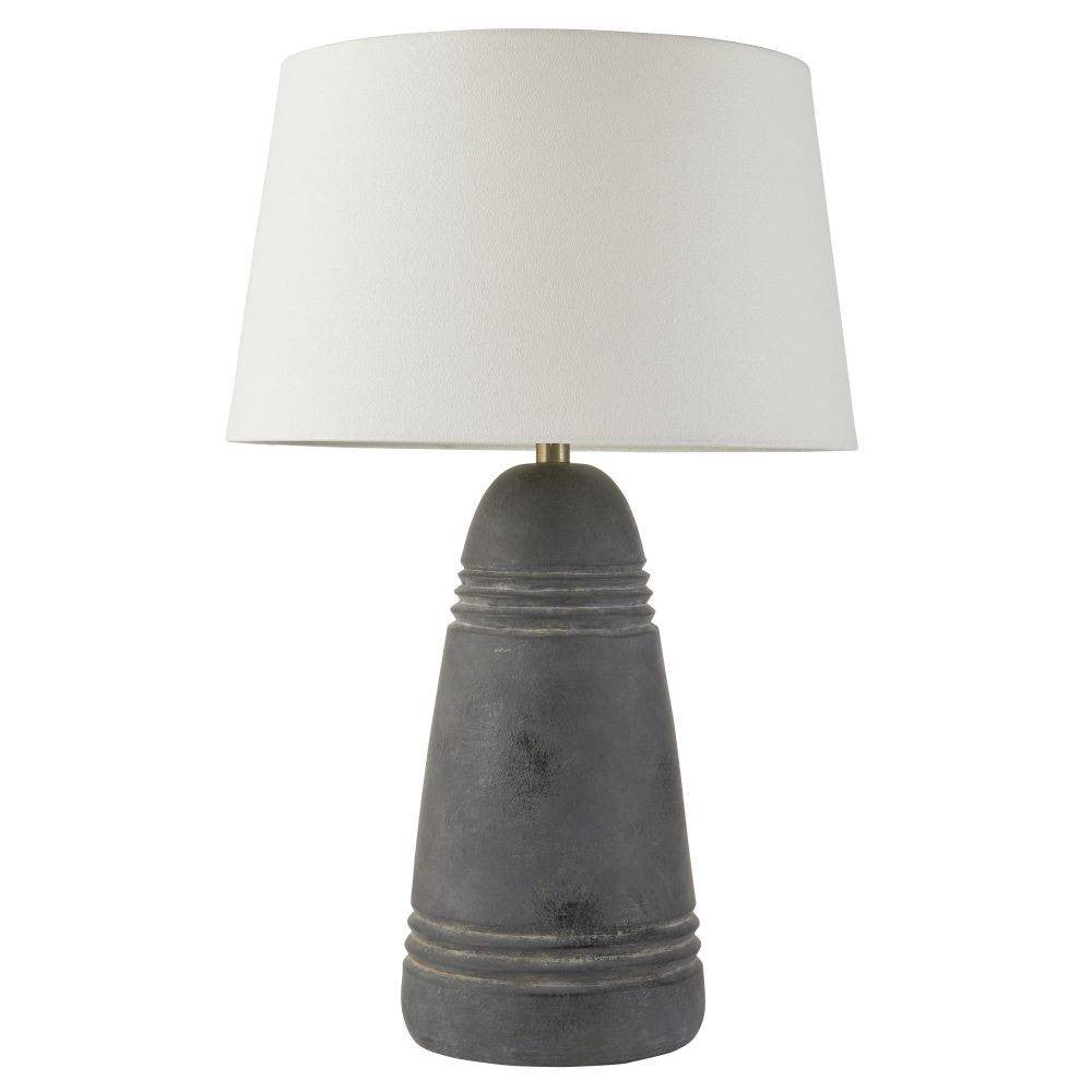 Arteriors - PTS16-829 - One Light Table Lamp - Django - Matte Charcoal/Antique Brass/Off-White/Off-White