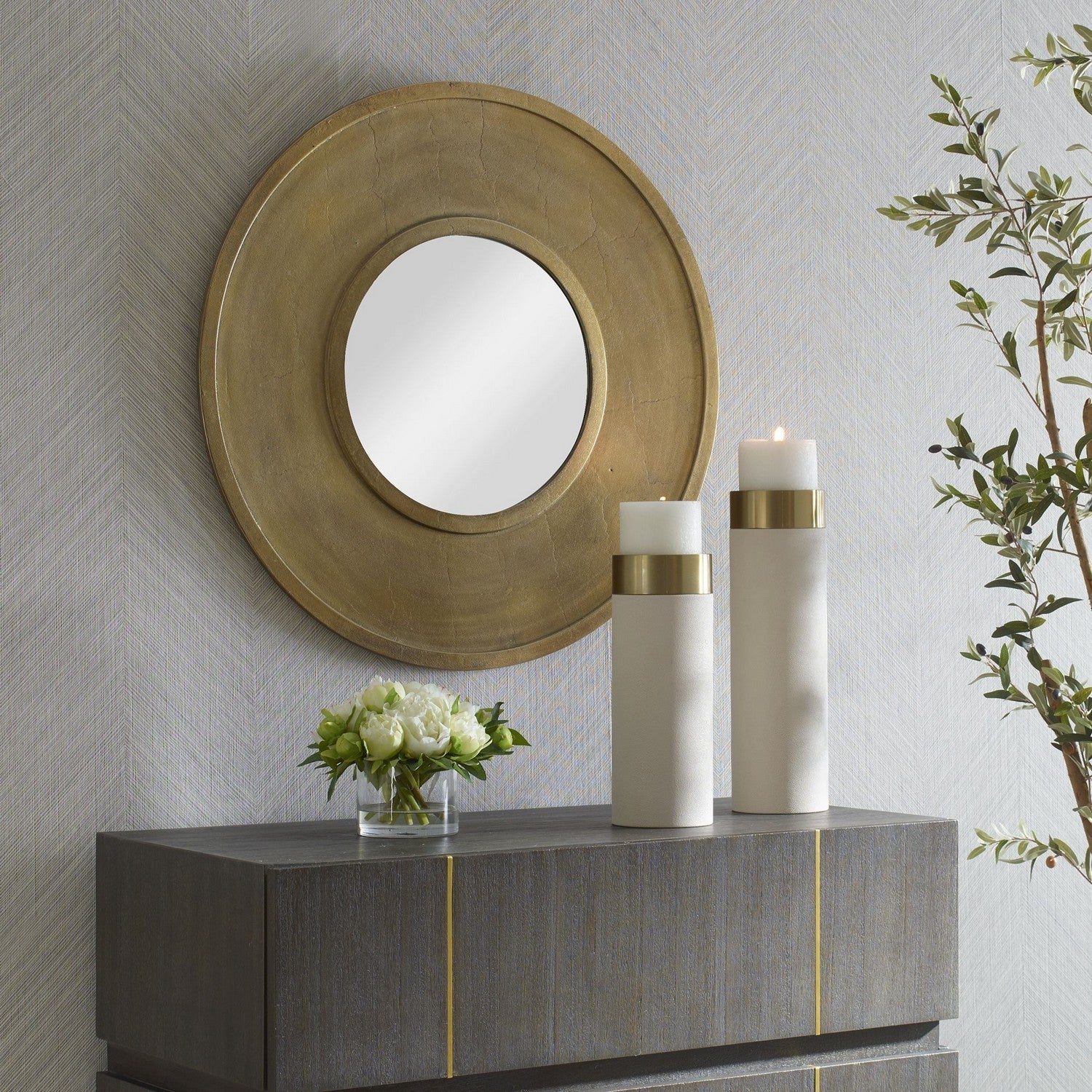 Uttermost - 07088 - Mirror - Axel - Antique Brass