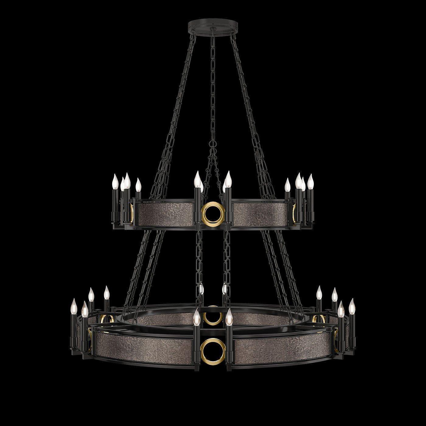 Fine Art Handcrafted Lighting - Mirage 2-Tier Round Chandelier - 100036-111 - Canada Light Shop