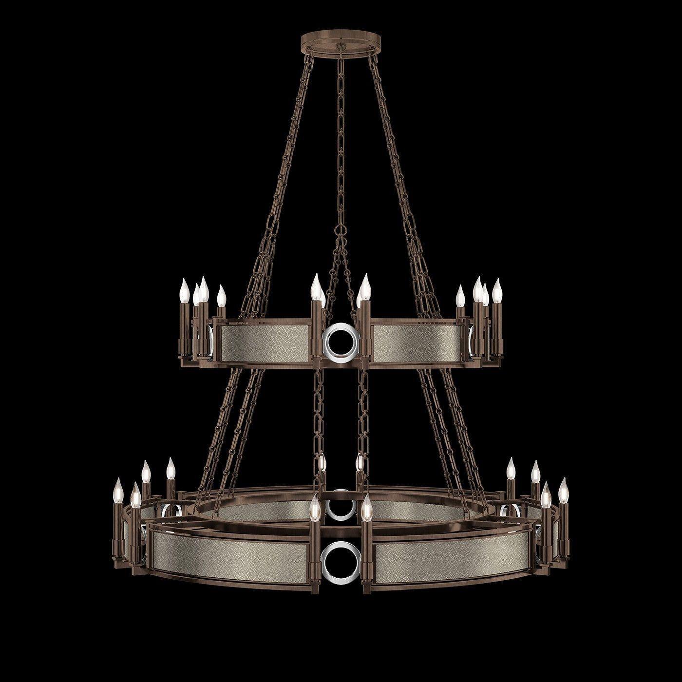 Fine Art Handcrafted Lighting - Mirage 2-Tier Round Chandelier - 100036-222 - Canada Light Shop