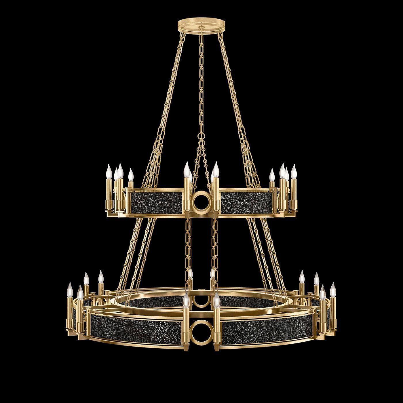 Fine Art Handcrafted Lighting - Mirage 2-Tier Round Chandelier - 100036-313 - Canada Light Shop