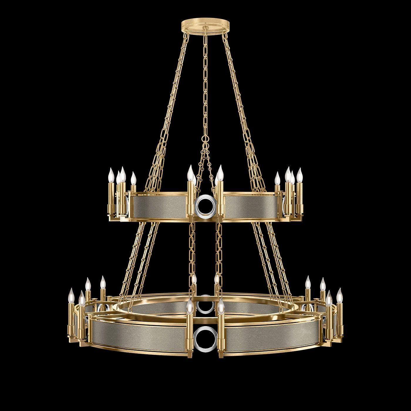 Fine Art Handcrafted Lighting - Mirage 2-Tier Round Chandelier - 100036-322 - Canada Light Shop