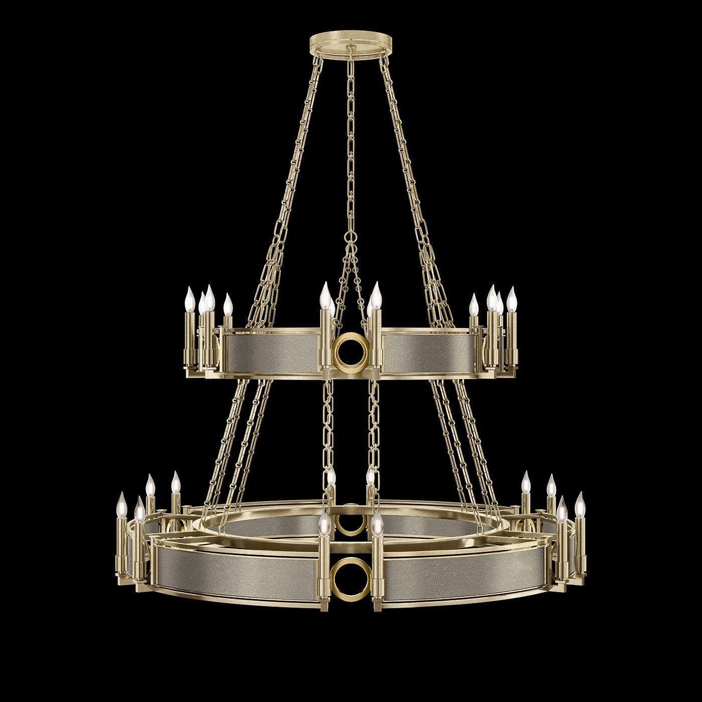 Fine Art Handcrafted Lighting - Mirage 2-Tier Round Chandelier - 100036-512 - Canada Light Shop