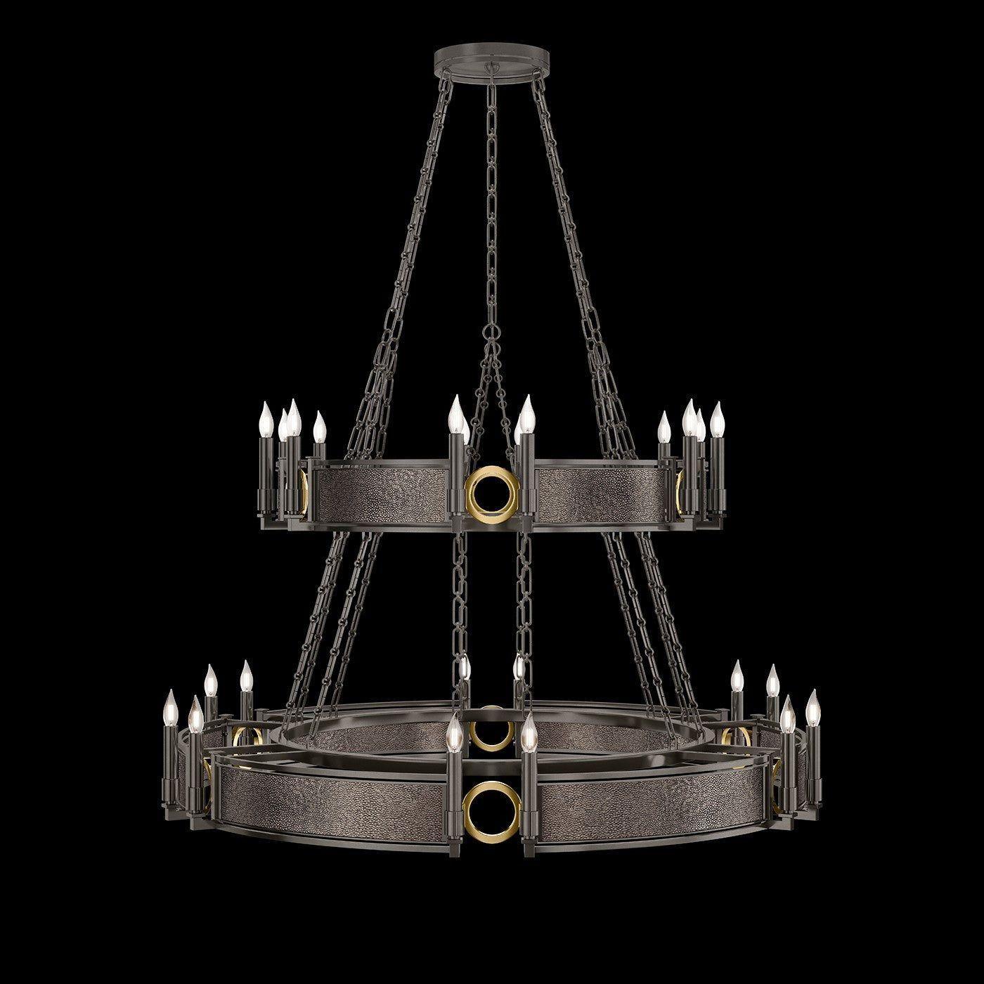 Fine Art Handcrafted Lighting - Mirage 2-Tier Round Chandelier - 100036-711 - Canada Light Shop