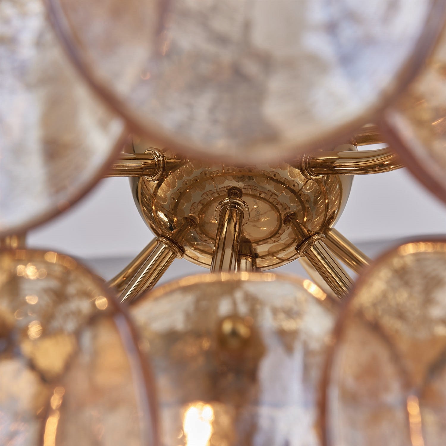 Kalco - 524655PWB - Eight Light Pendant - Uroko - Polished Winter Brass