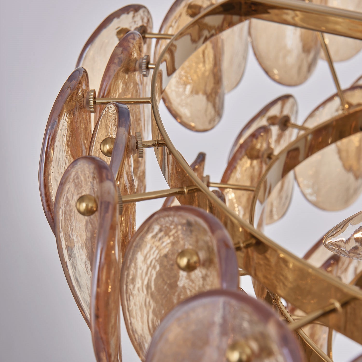 Kalco - 524655PWB - Eight Light Pendant - Uroko - Polished Winter Brass