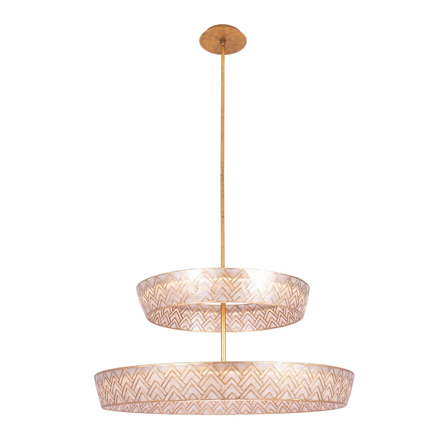 Kalco - 523157OL - LED Pendant - Geo - Oxidized Gold Leaf