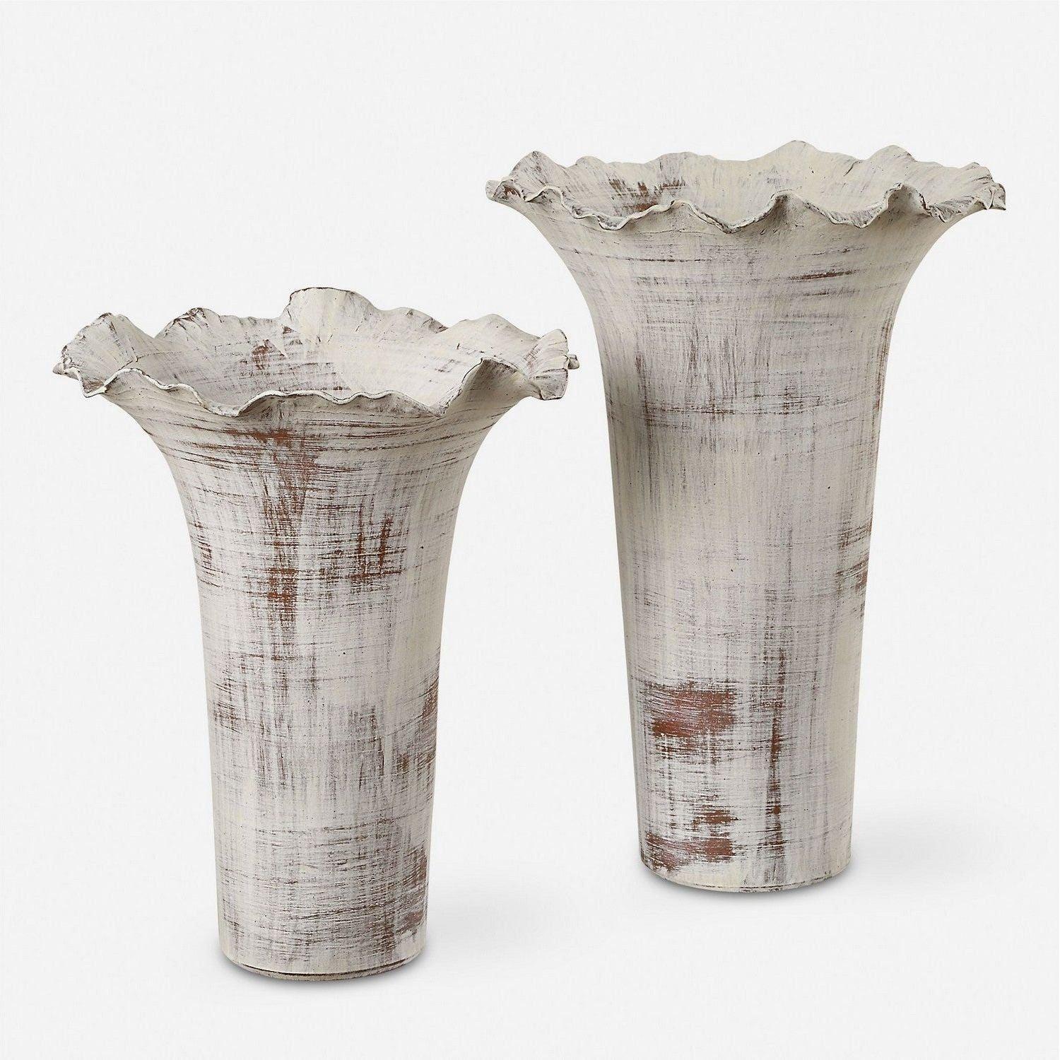 The Uttermost - Ruffled Petal Vases Set of 2 - 18174 - Canada Light Shop