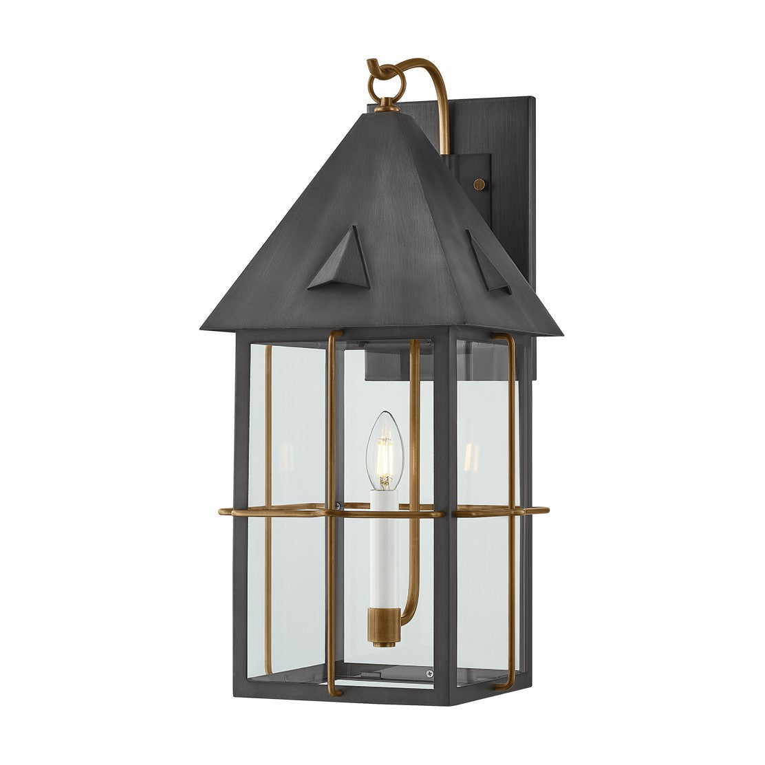 Troy Lighting Canada - B6623-PBR/GRA - One Light Wall Sconce - Toby - Patina Brass And Graphite
