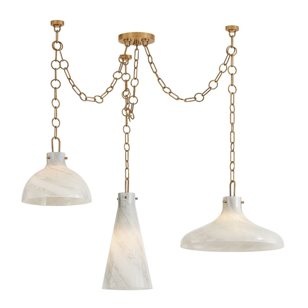Troy Lighting Canada - F1242-PBR - Three Light Chandelier - Joaquin - Patina Brass