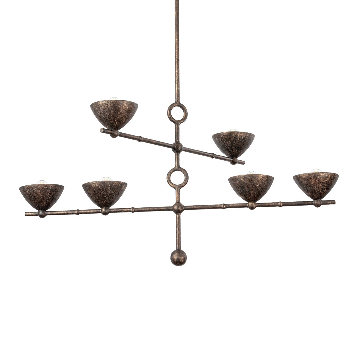 Troy Lighting Canada - F2339-BPG - Six Light Chandelier - Vishal - Black Patina Gold