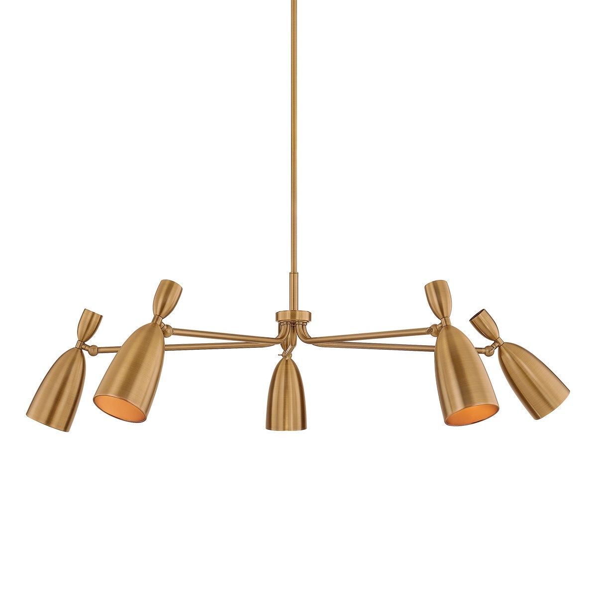 Troy Lighting Canada - F4050-PBR - LED Chandelier - Spade - Patina Brass