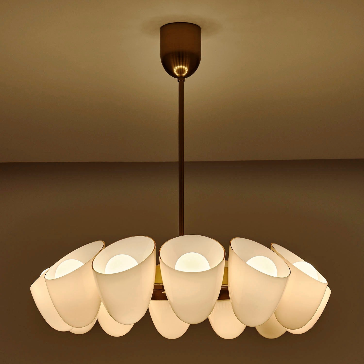 Kalco - 524356WB - 12 Light Chandelier - COCOON - Winter Brass