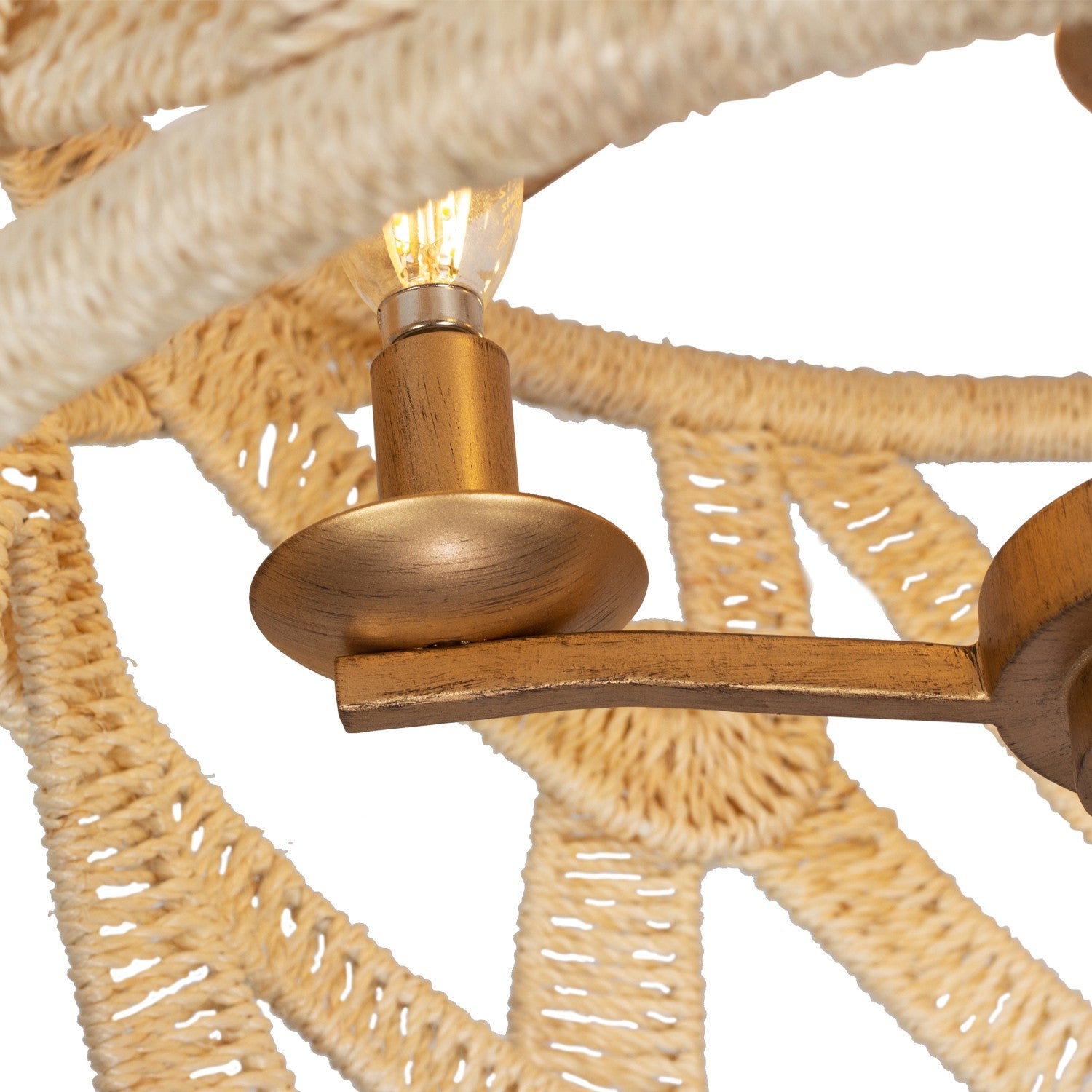 Kalco - 525745MGW - Four Light Semi Flush Mount - SOGA - Modern Gold And White