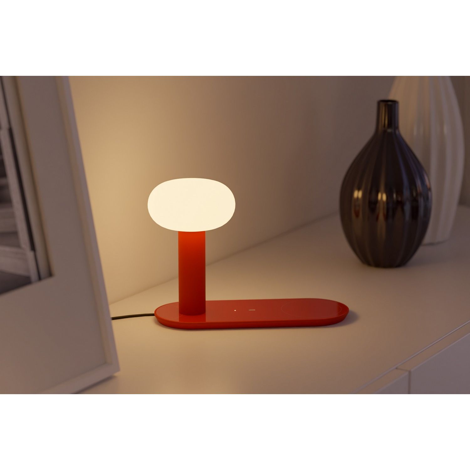 Koncept - CMT-S-QCB-MRD - LED Table Lamp - Combi - Matte Red