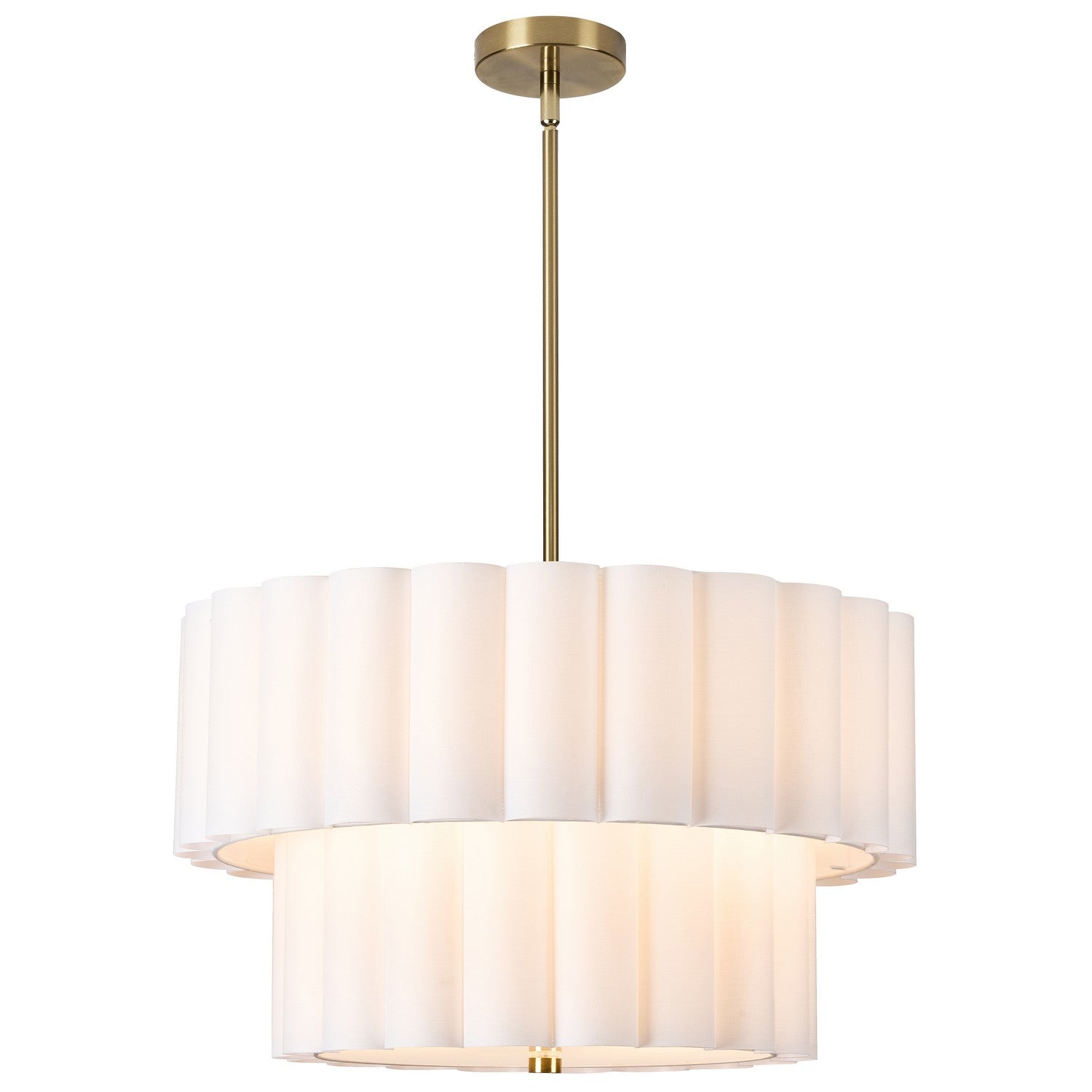 Dainolite Canada - PCA-224P-AGB-WH - Four Light Pendant - Pacifica - White