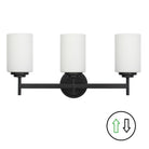 Dainolite Canada - WYN-223W-MB - Three Light Vanity - Wynona - Opal White