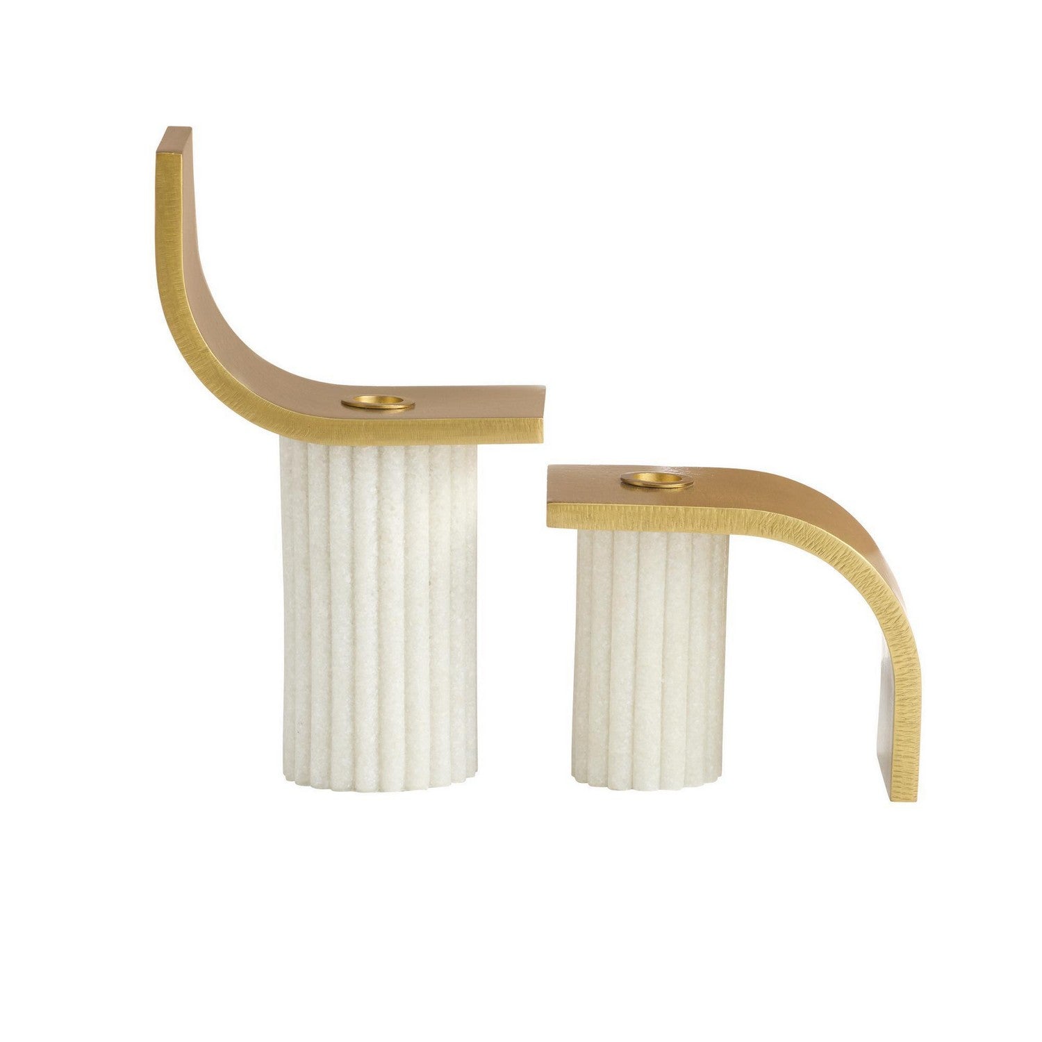 Arteriors - ACC03 - Candleholders, Set of 2 - Ivanna - Ivory
