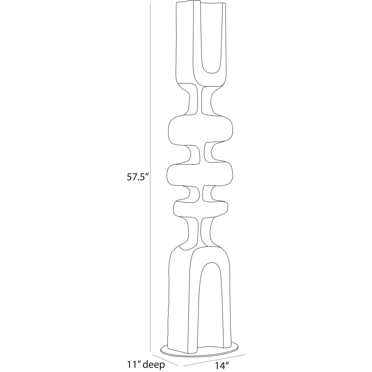 Arteriors - ASC37 - Floor Sculpture - Jayden - Ebony