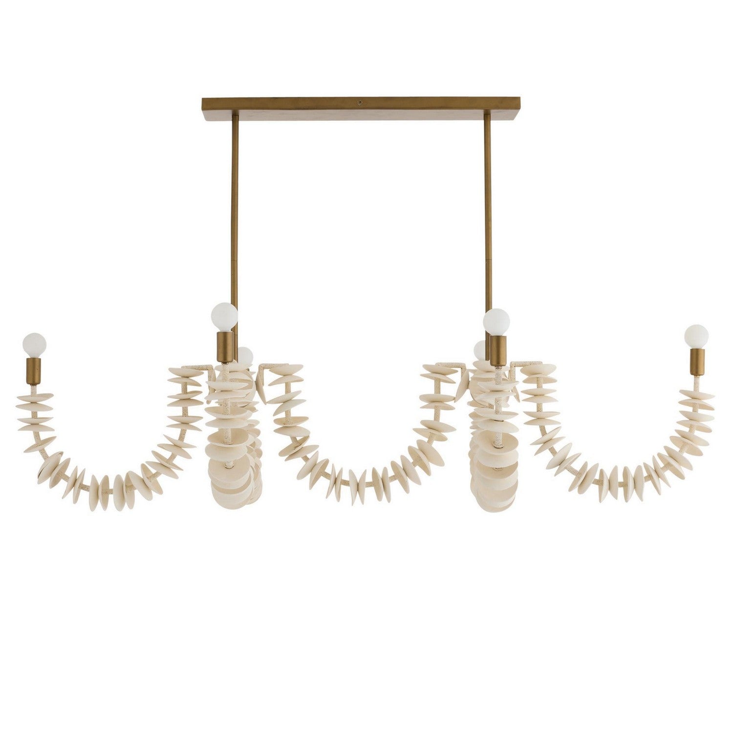 Arteriors - DLS16 - Eight Light Linear Chandelier - Kalama - Ivory