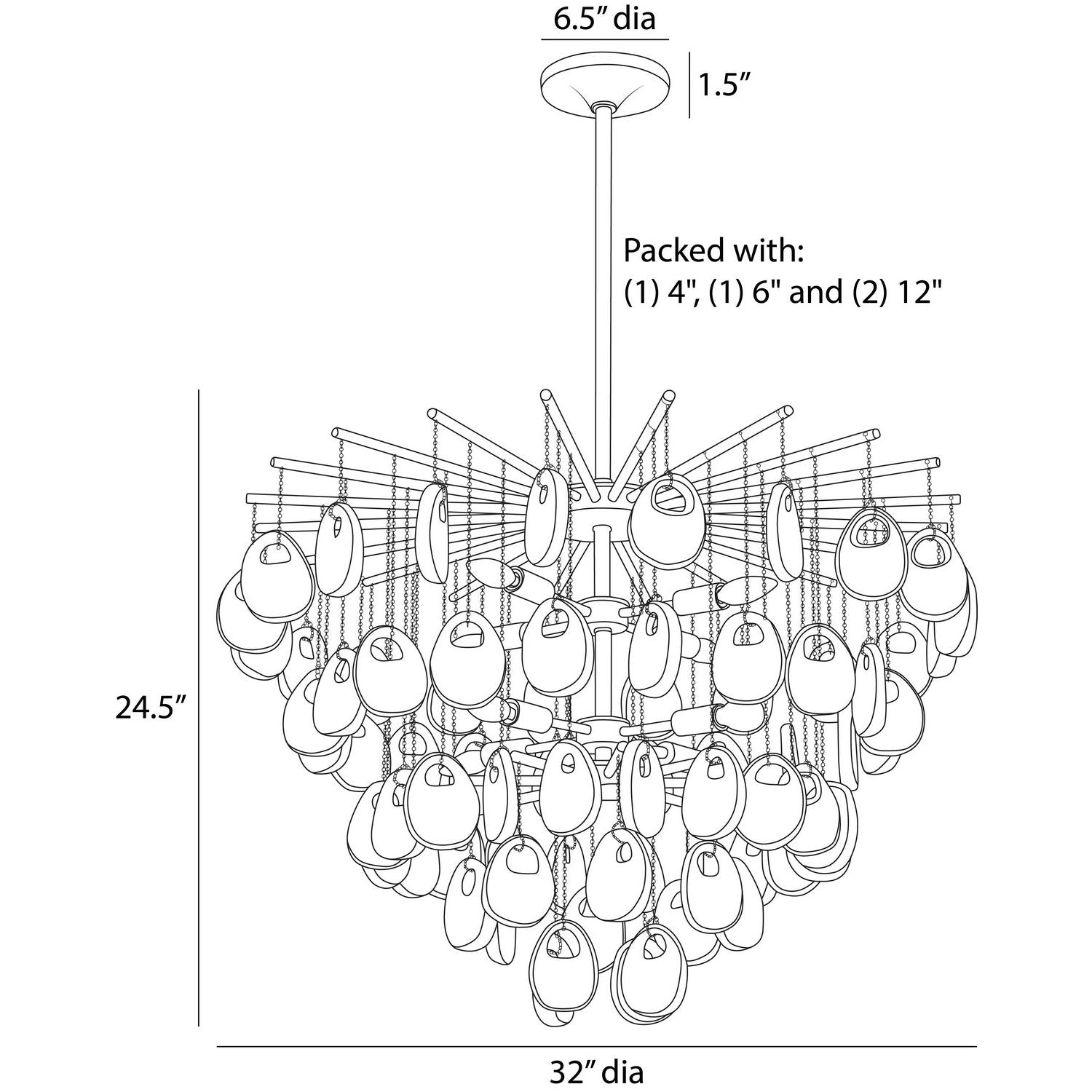 Arteriors - DMC33 - Eight Light Chandelier - Jacqueline - Amber