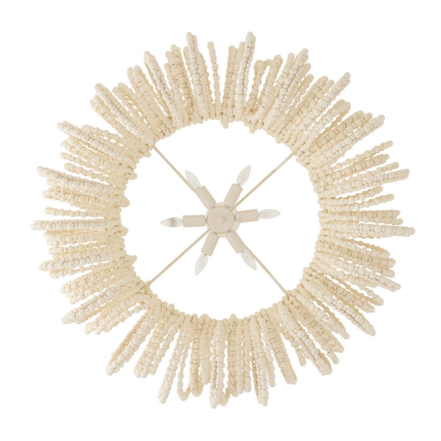 Arteriors - DMS21 - Six Light Chandelier - Keely - White