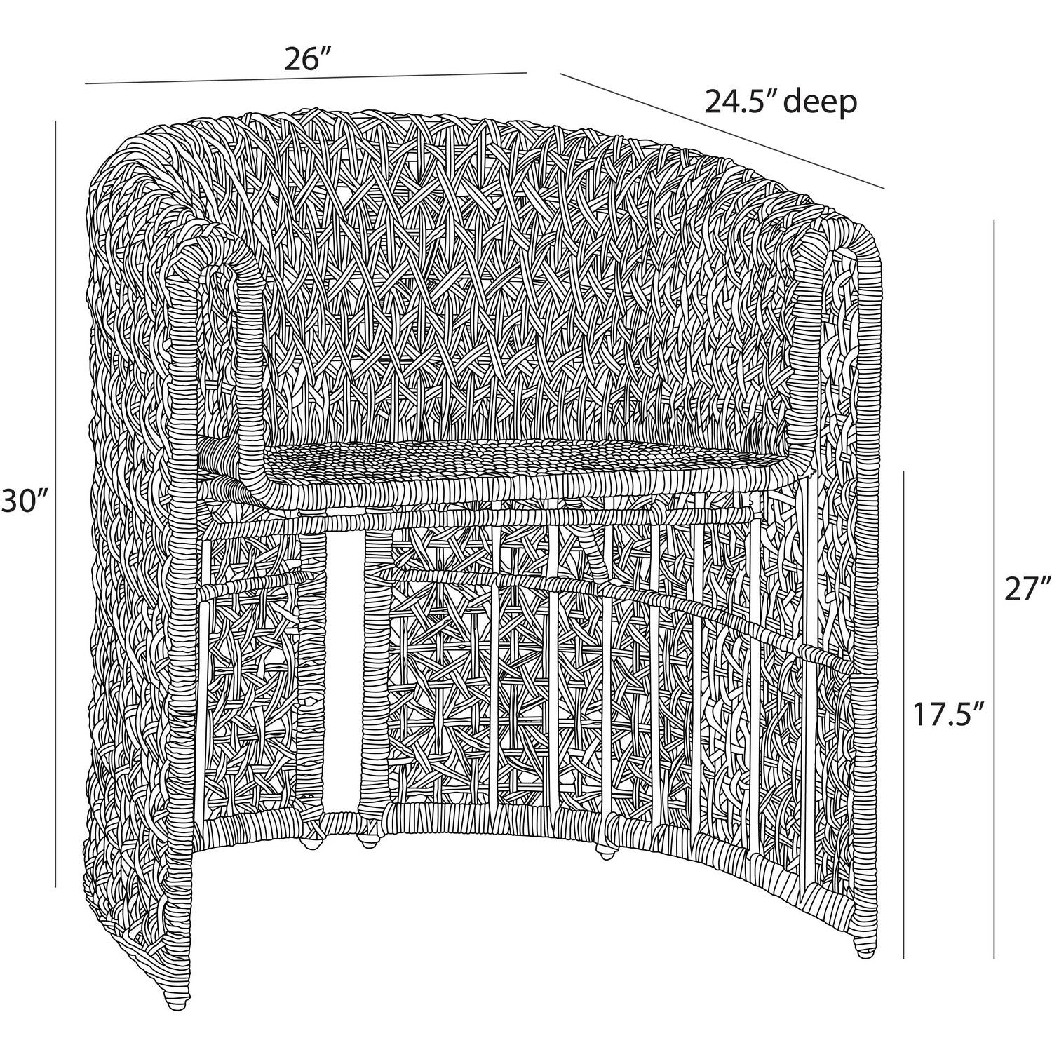 Arteriors - FRS25 - Outdoor Chair - Iggy - Tan