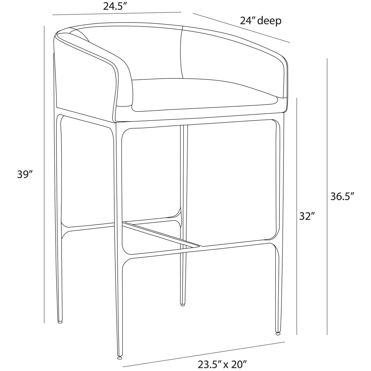 Arteriors - FSI16 - Bar Stool - Osbourne - Black