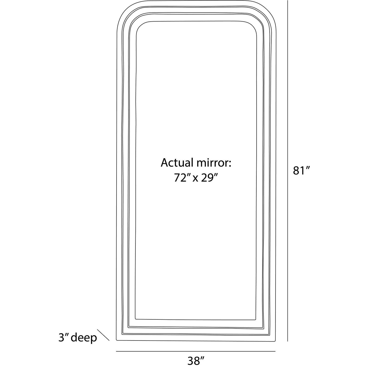 Arteriors - WMI71 - Floor Mirror - Jennings - Sable