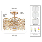 Arabela Lighting - 85235-4 - Four Light Semi Flush Mount - Anastasia - Lacquered Gold