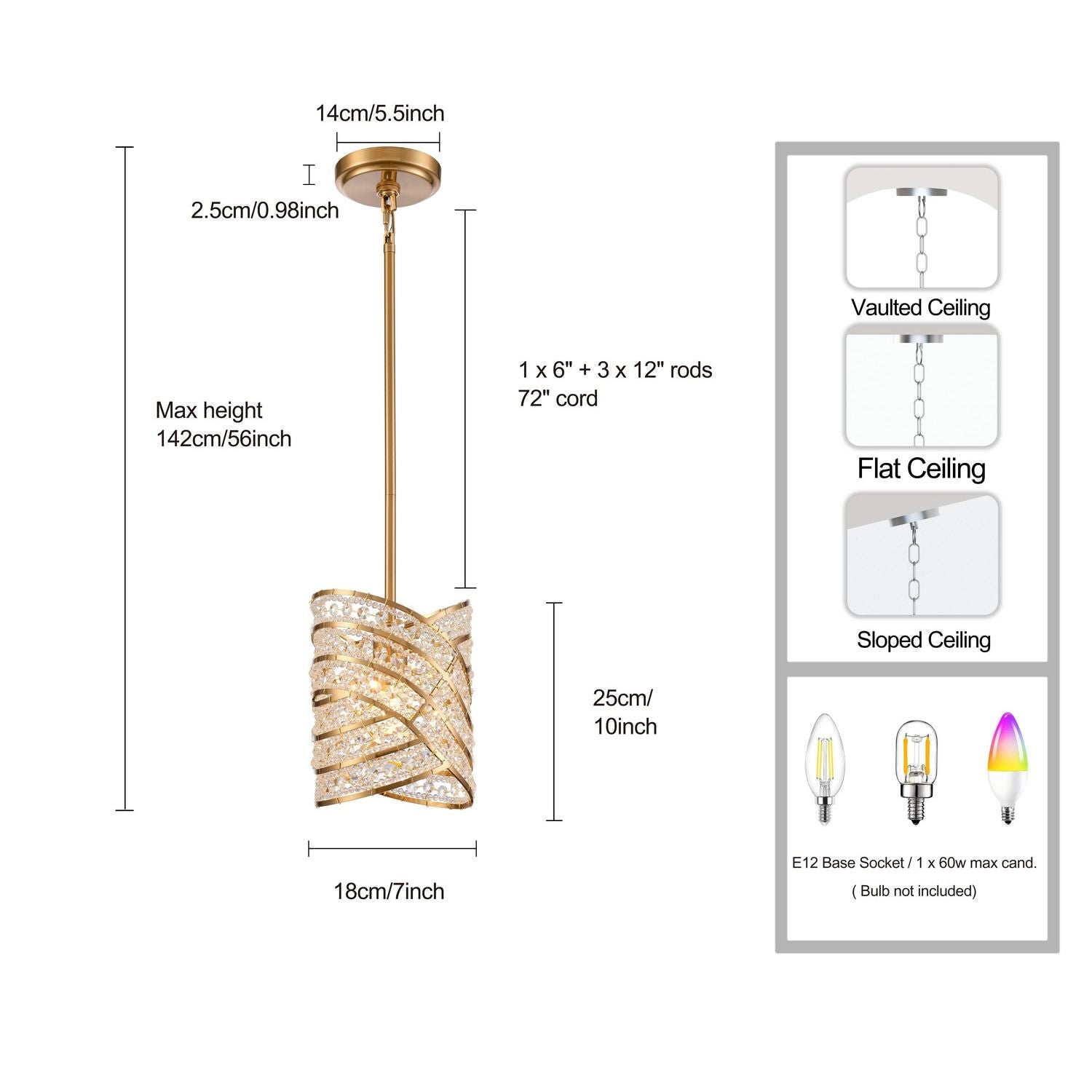 Arabela Lighting - 85239-1 - One Light Pendant - Anastasia - Lacquered Gold