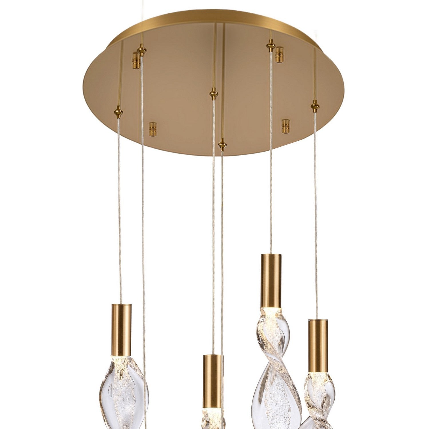 Arabela Lighting - 85213-6 - LED Pendant - Aurora - Natural Brass