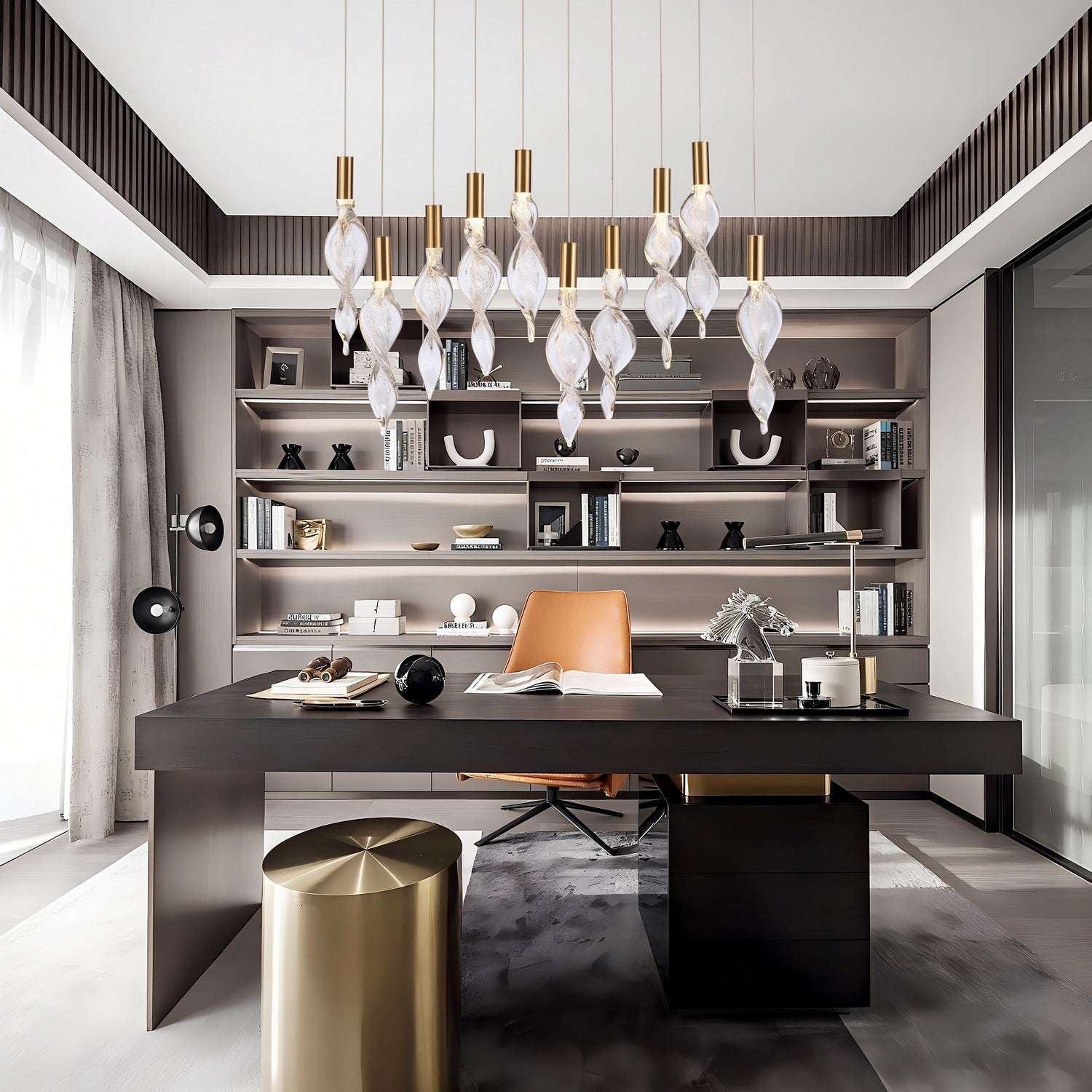 Arabela Lighting - 85215-10 - LED Linear Pendant - Aurora - Natural Brass