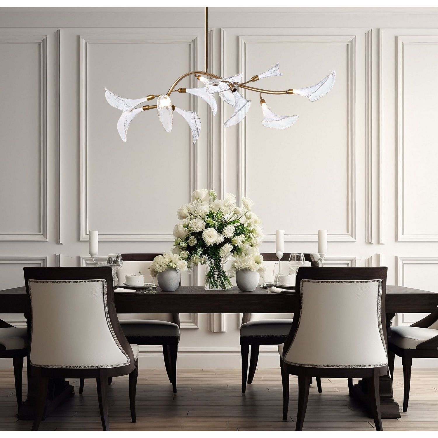 Arabela Lighting - 85191-11 - LED Linear Chandelier - Calla - Natural Brass