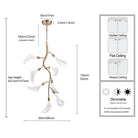 Arabela Lighting - 85192-8 - LED Chandelier - Calla - Natural Brass