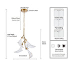 Arabela Lighting - 85193-5 - LED Chandelier - Calla - Natural Brass