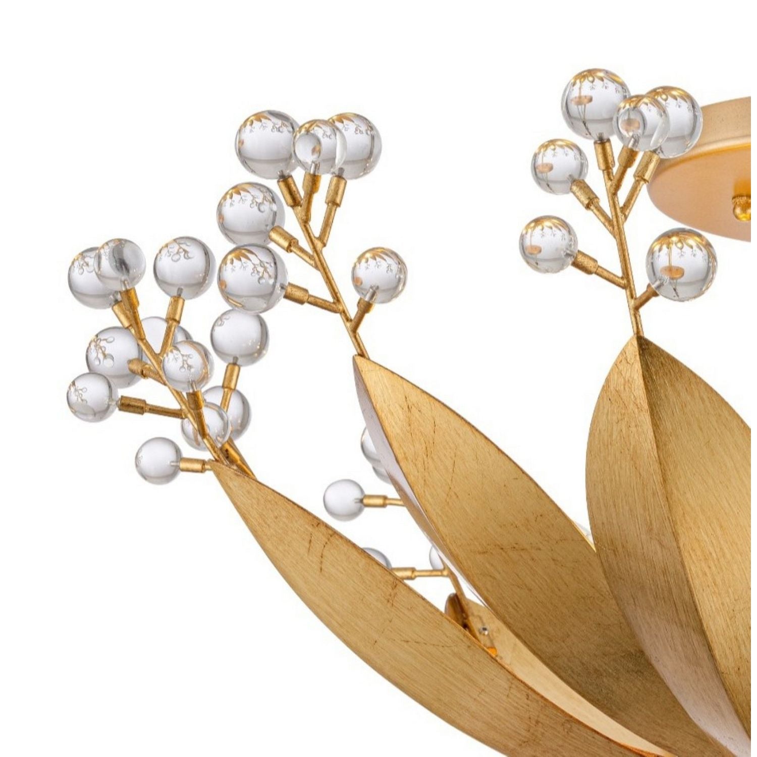 Arabela Lighting - 85134-5 - Five Light Semi Flushmount - Callista - Antique Gold Leaf