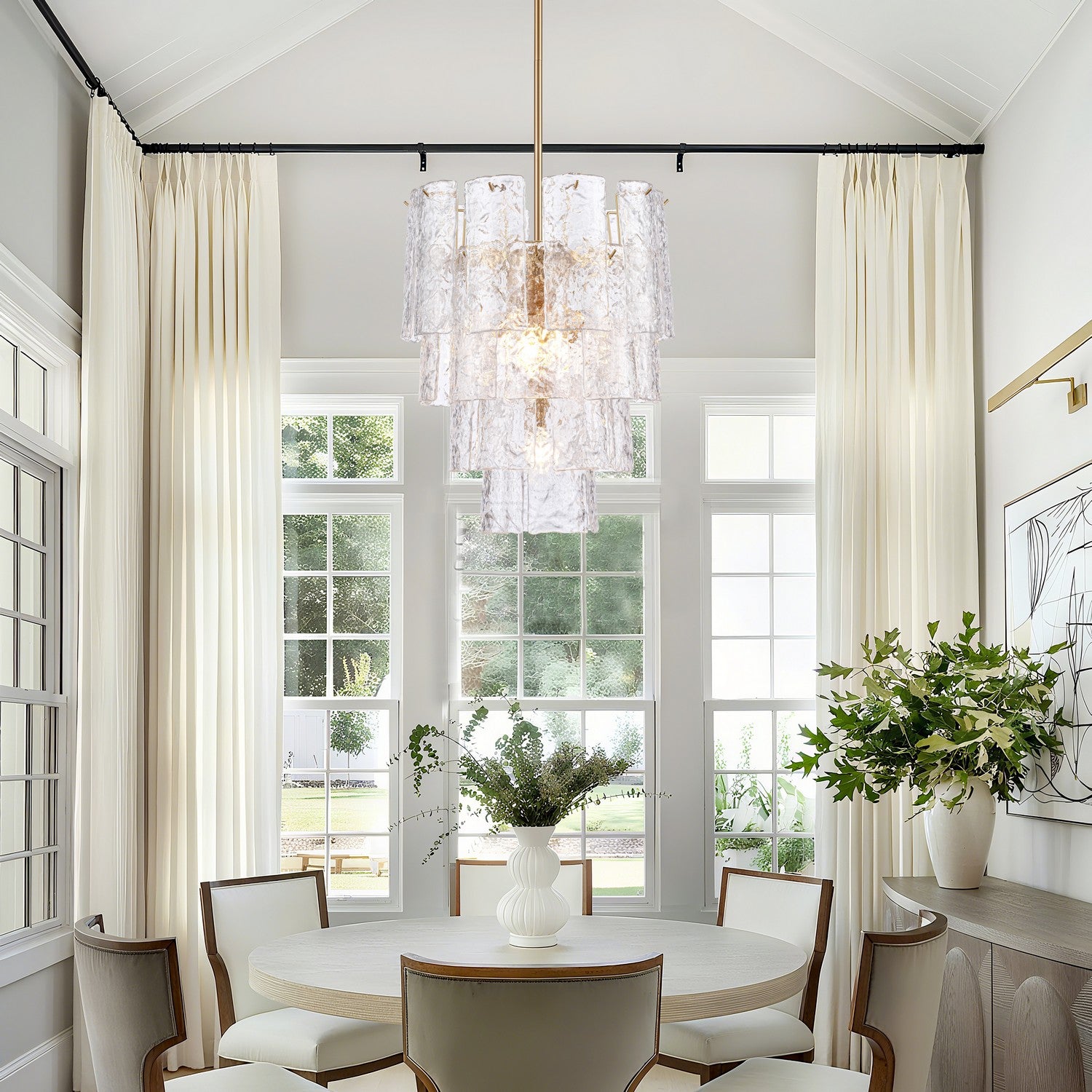 Arabela Lighting - 85161-5 - Five Light Chandelier - Fire and Ice - Lacquered Gold