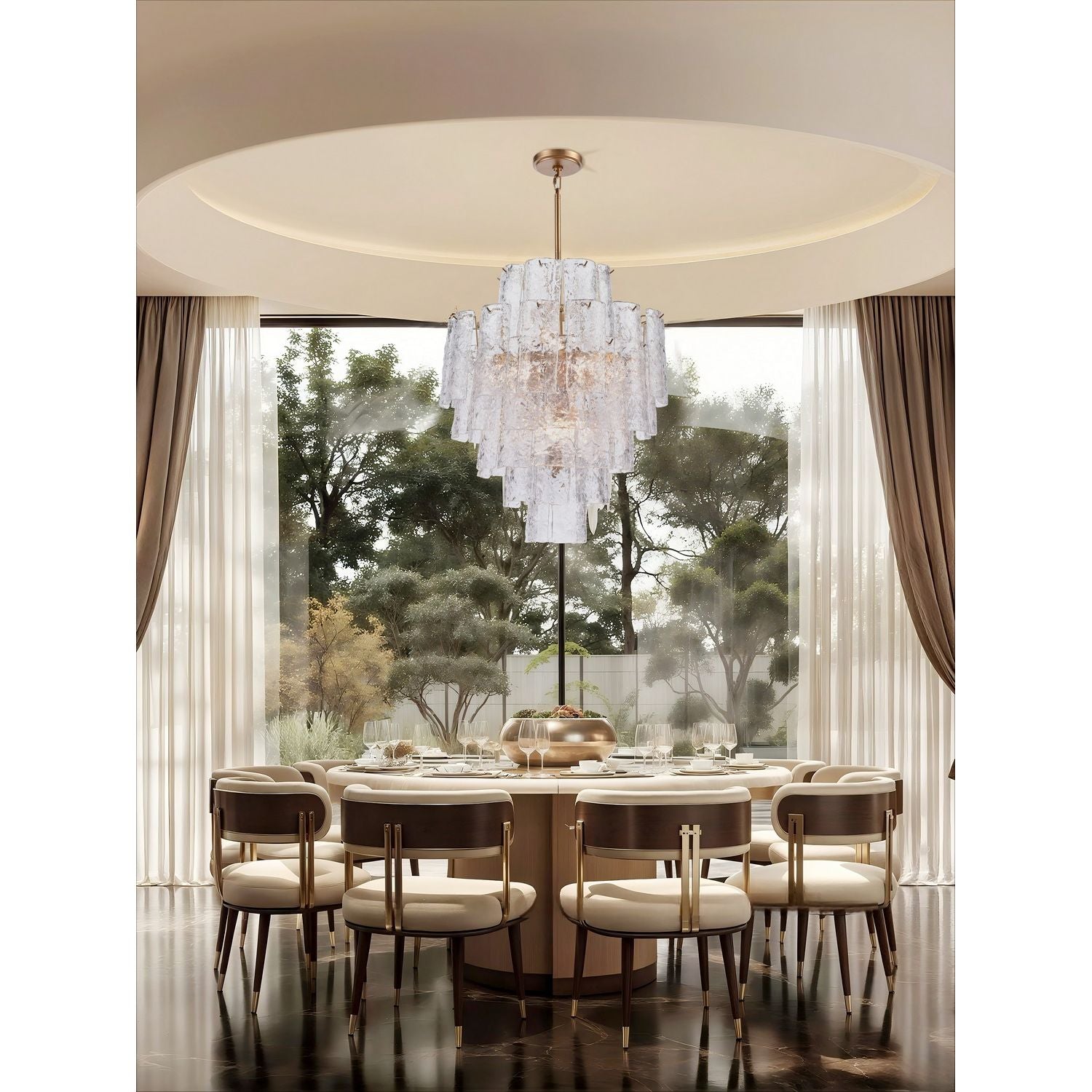 Arabela Lighting - 85162-13 - 13 Light Chandelier - Fire and Ice - Lacquered Gold