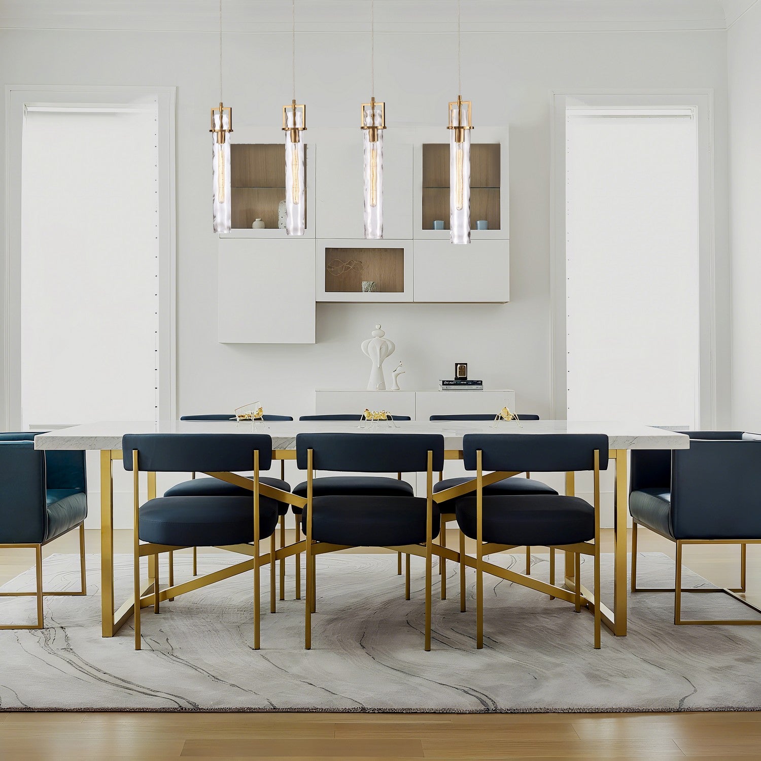 Arabela Lighting - 85245-4 - Four Light Linear Chandelier - Jayden - Lacquered Gold