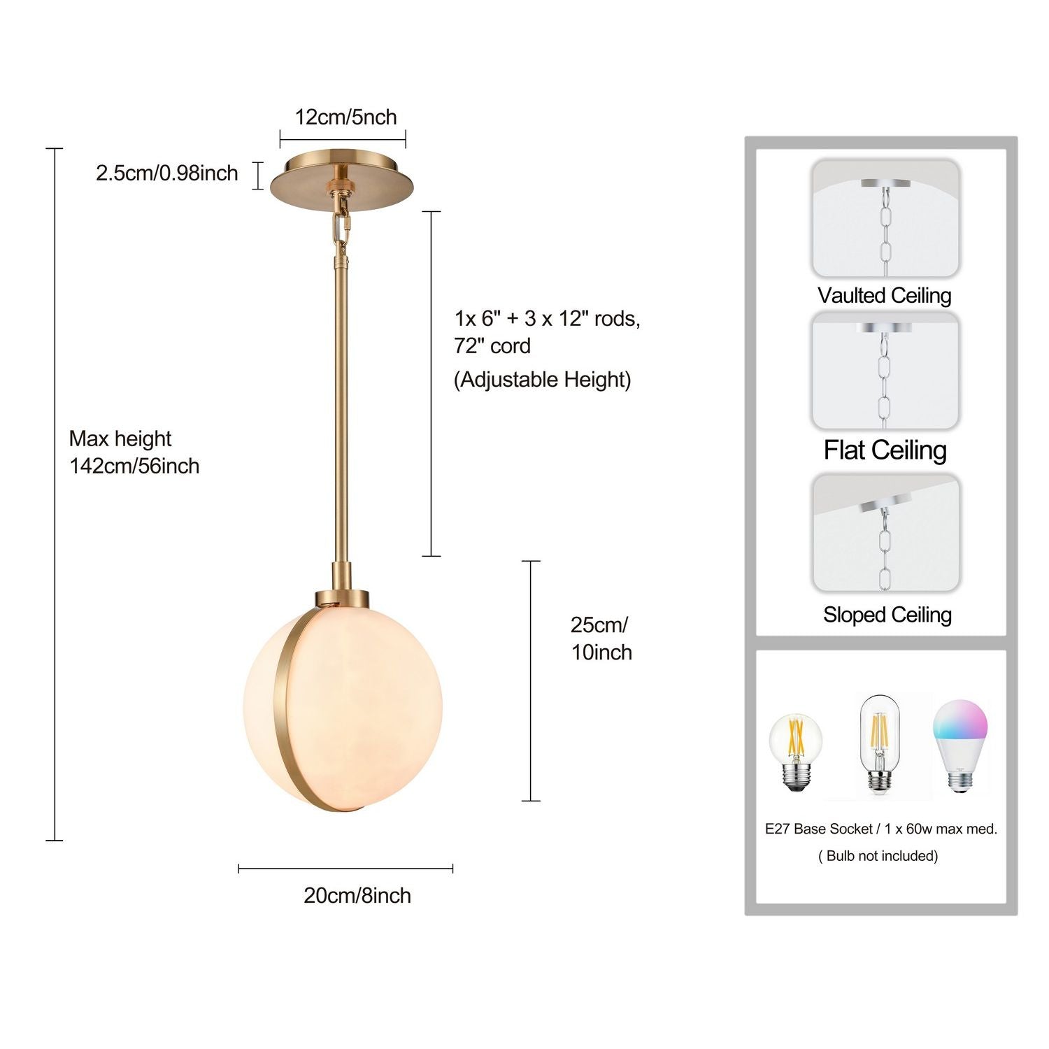 Arabela Lighting - 85221-1 - One Light Pendant - Lumis - Lacquered Gold