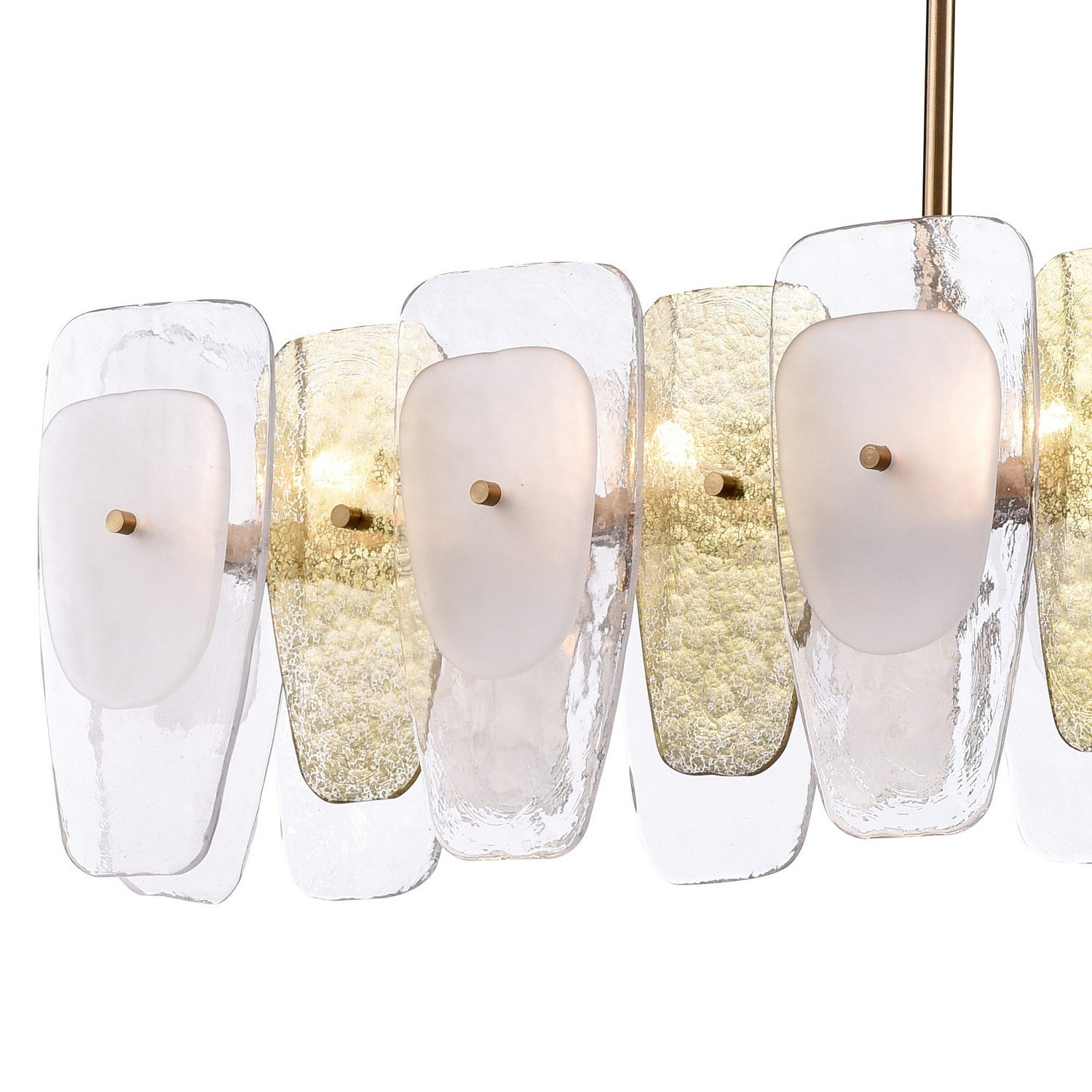 Arabela Lighting - 85203-6 - Six Light Linear Chandelier - Strata - Lacquered Gold