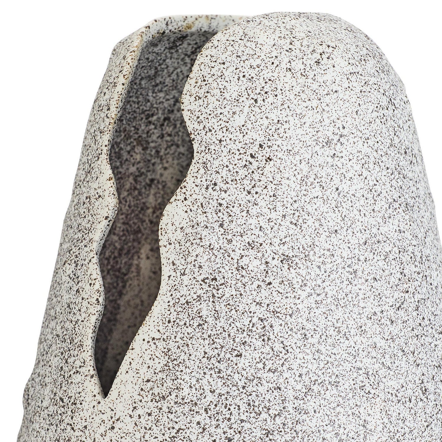 Arteriors - AVC18 - Vase - Livia - White Crackle Charcoal Wash