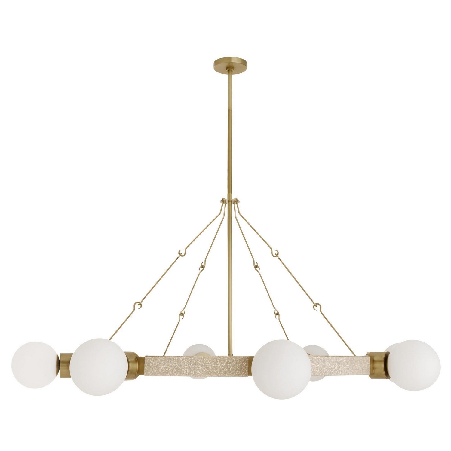 Arteriors - DLC42 - Eight Light Chandelier - Liberty - Matte Opal