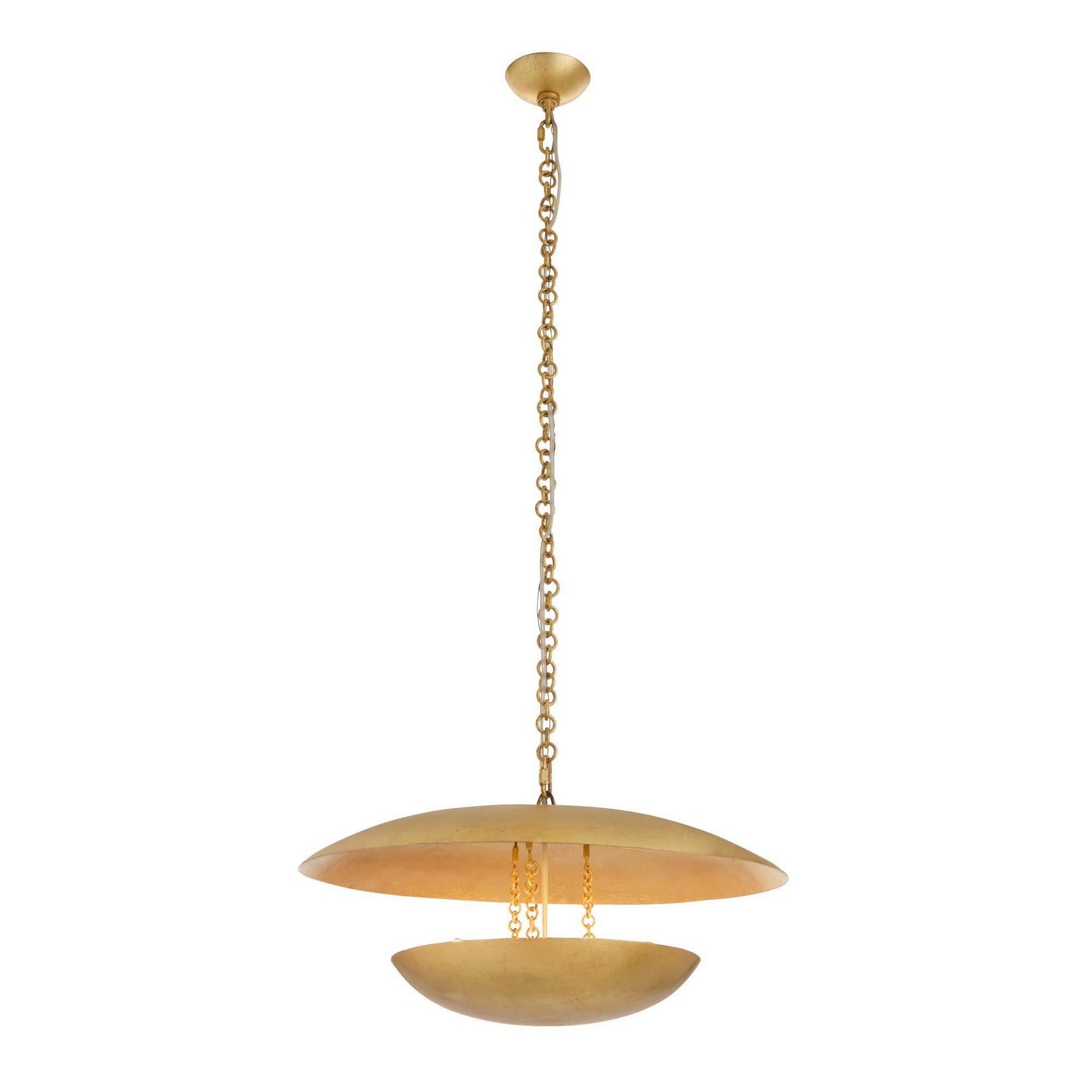 Arteriors - DMI27 - Three Light Chandelier - Florko - Gold Leaf
