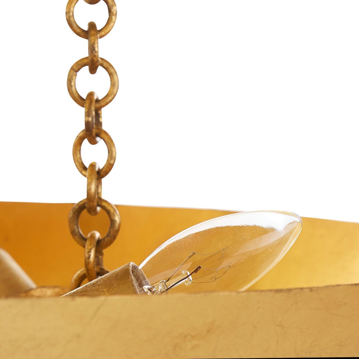 Arteriors - DMI27 - Three Light Chandelier - Florko - Gold Leaf