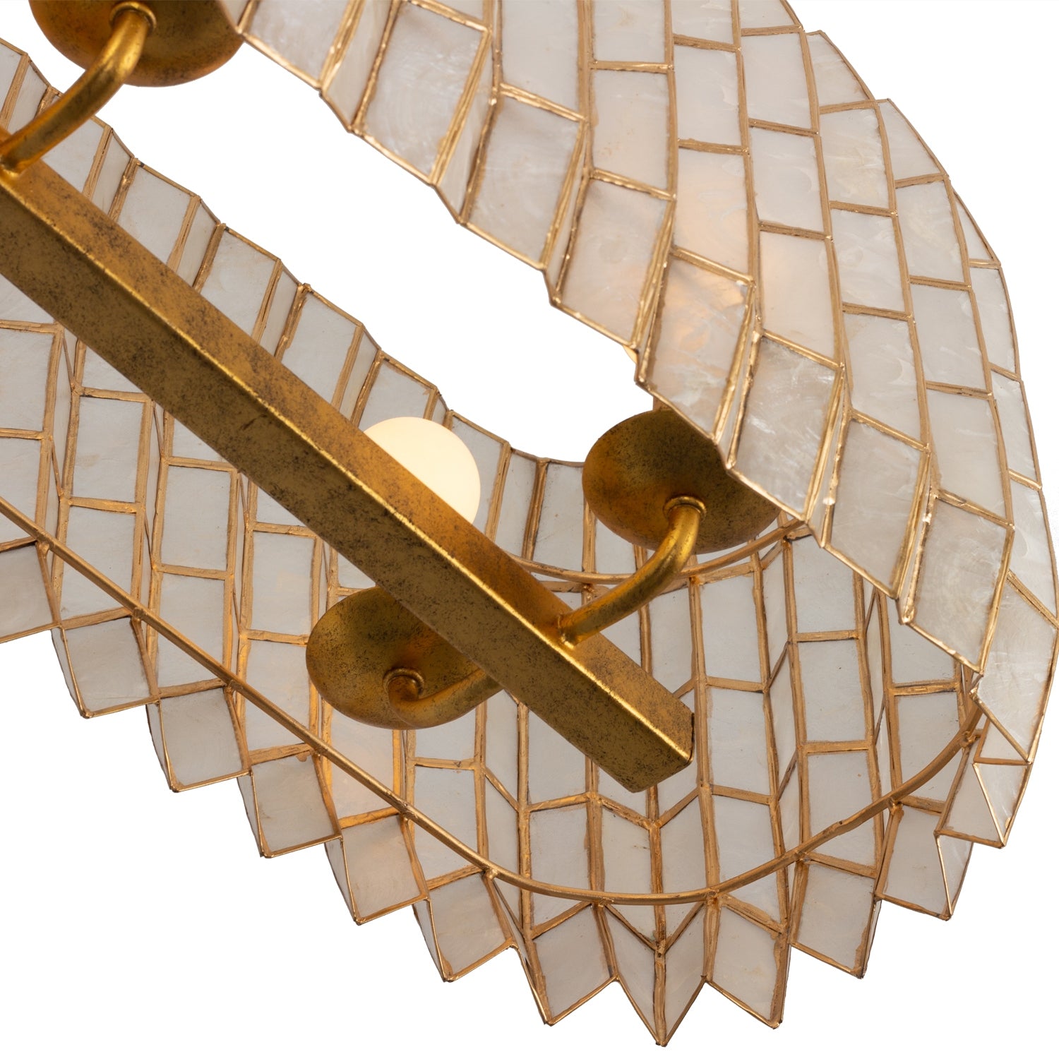 Kalco - 522661OL - Ten Light Linear Pendant - Fractal - Oxidized Gold Leaf
